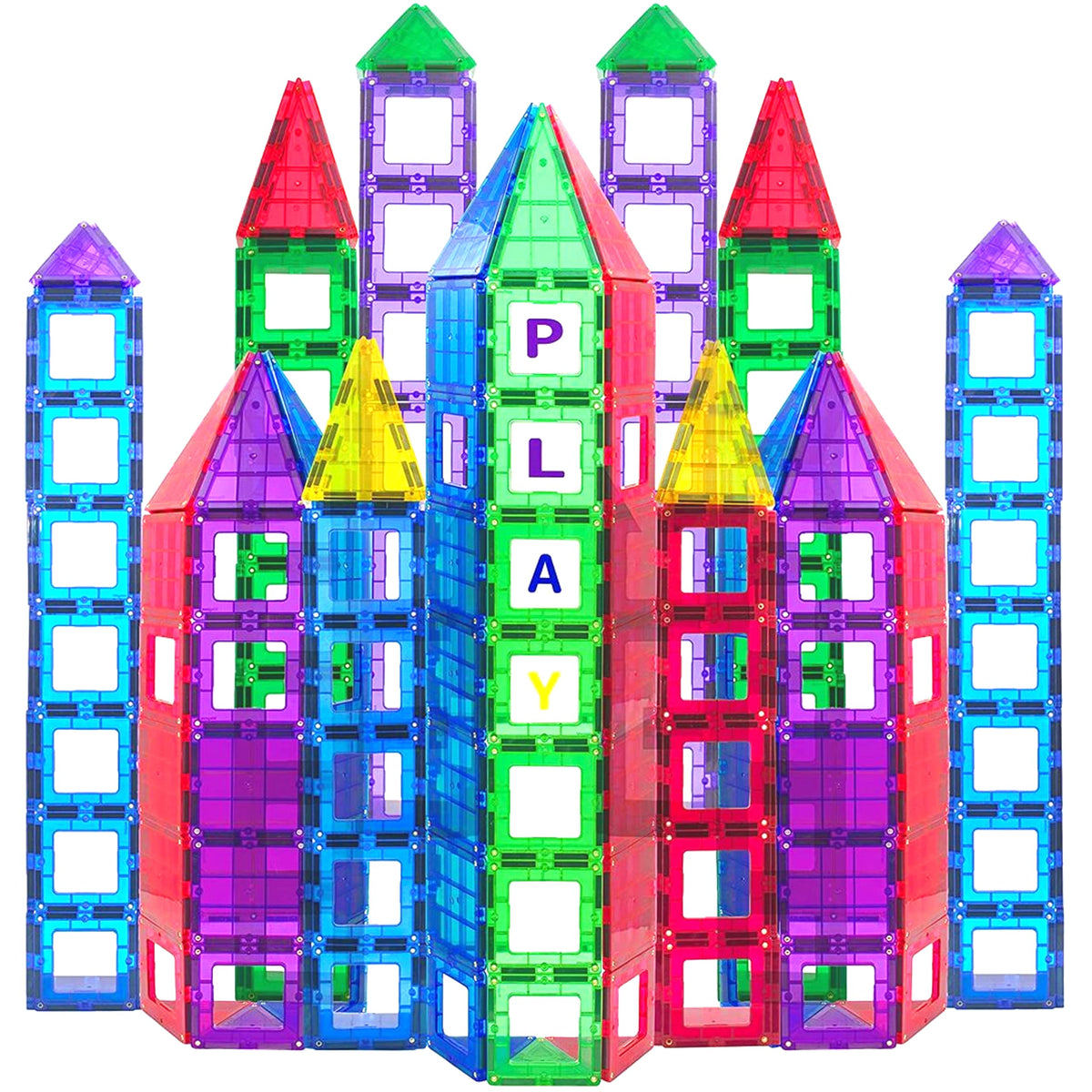 Play22 magnetic tiles windows show bright colors and strong connections for stable builds