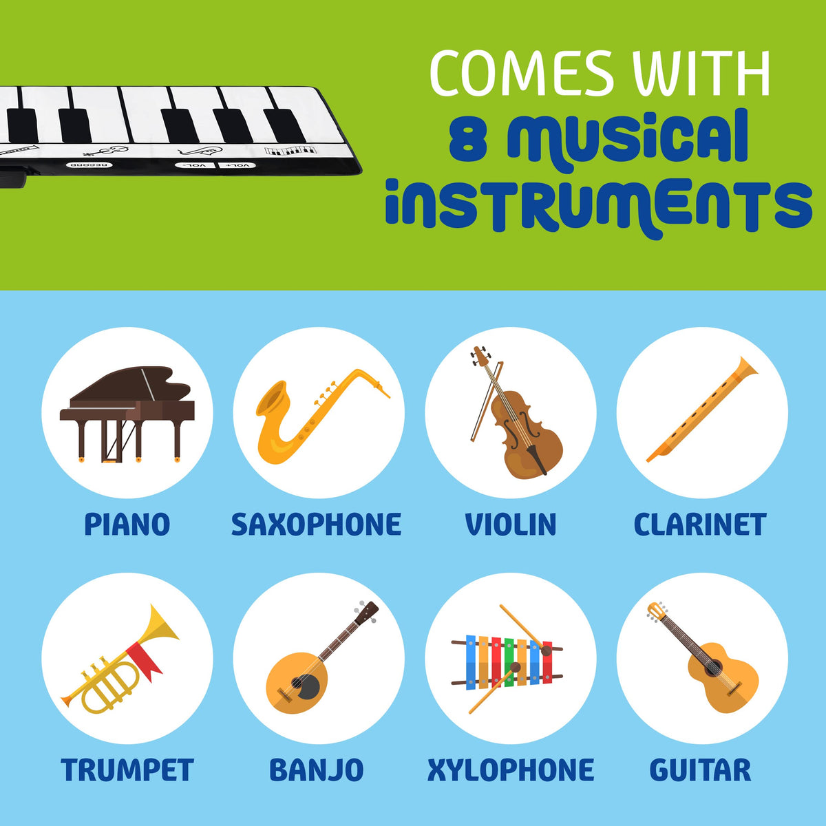 Play22 mat offers record and playback for creative melody echoes