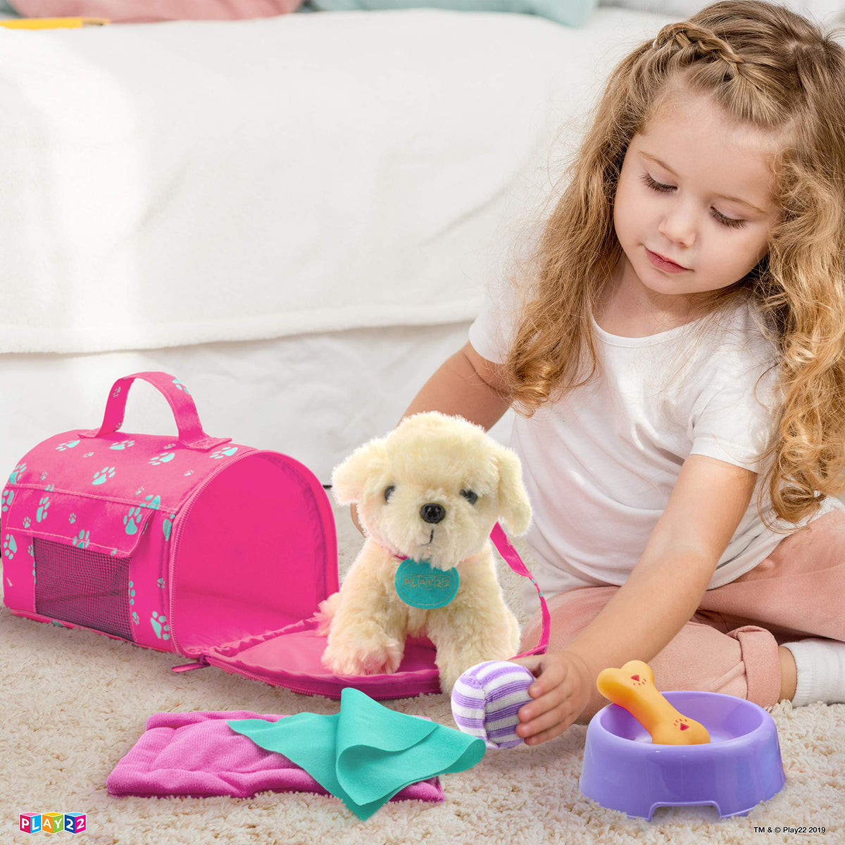 Play22 puppy bed included for nap time scenes
