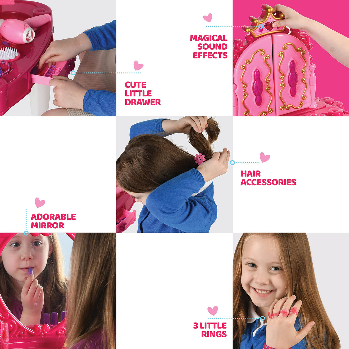 Play22 vanity set lights brighten kids' make-believe beauty moments