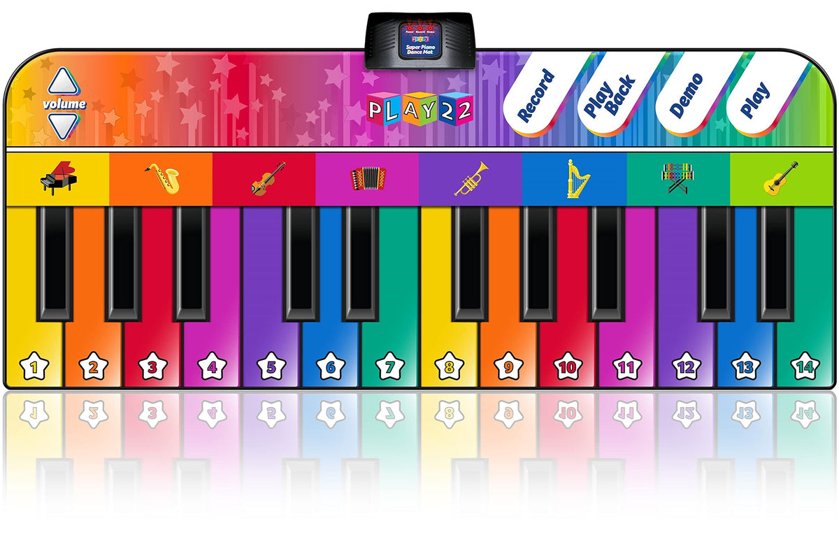 Play22 requires 4 AA batteries for portable, ready-to-play use.