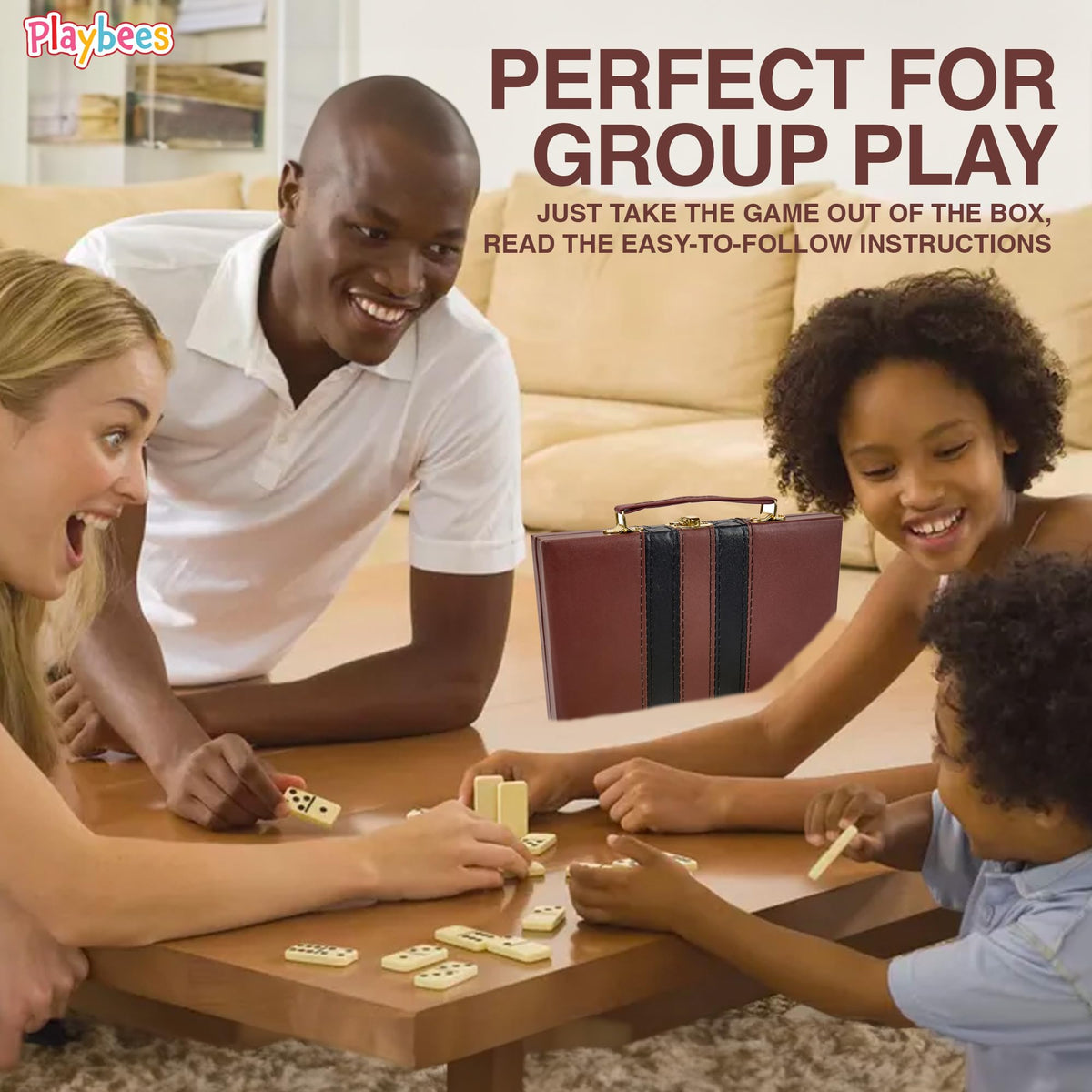 Classroom activity with Playbees dominoes for counting practice
