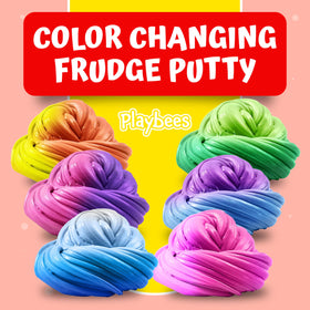 Playbees heat-change closeup reveals temperature-activated color transitions during playtime exploration