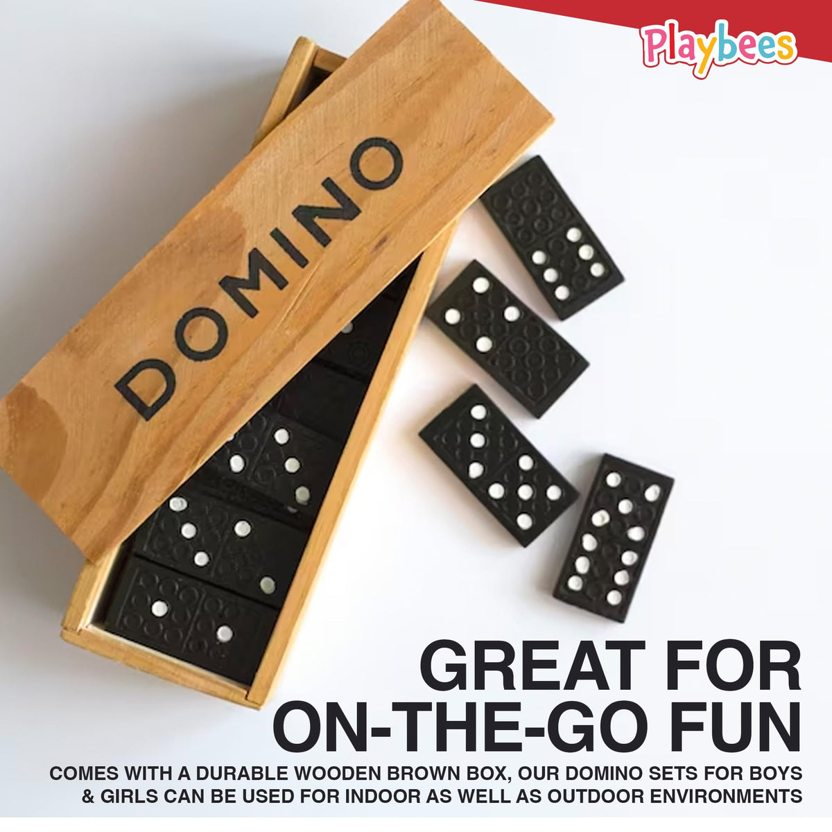 Playbees dominoes set suits teens and adults for relaxed social play.