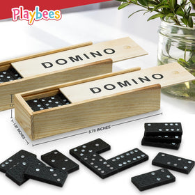 Playbees dominoes tiles with dots closeup showing classic pip layout for math practice.