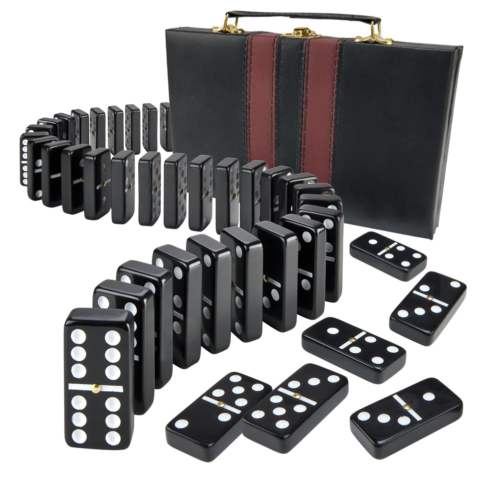 Playbees jumbo dominoes tiles in black for clear visibility during play