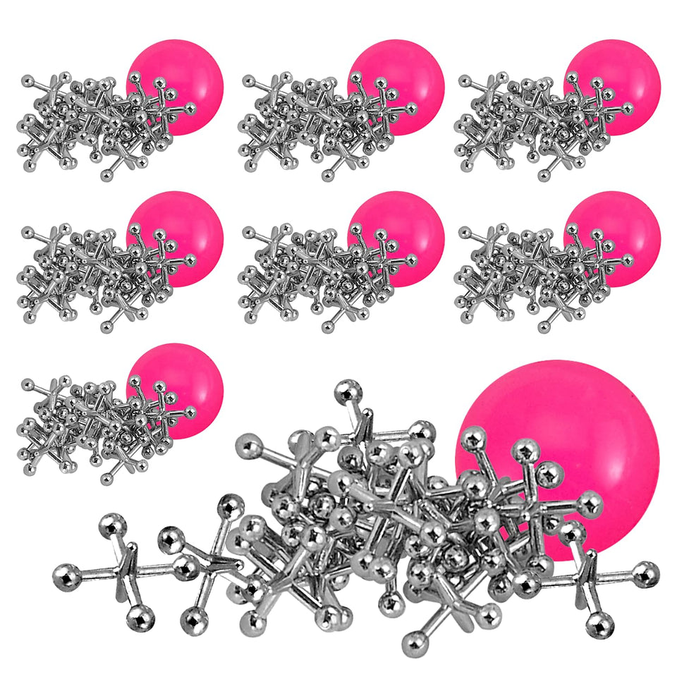 Playbees metal jacks set closeup highlights durable, high-quality jacks for long-lasting play.
