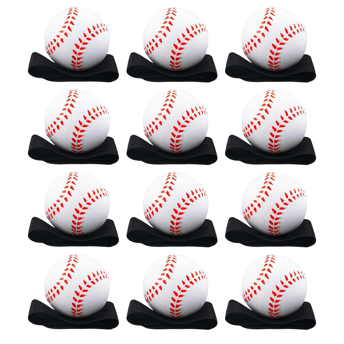 Playbees reactive baseball with elastic cord secures practice in small yards.