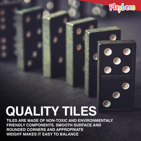 Playbees dominoes with smooth rounded edges ensure safe handling.