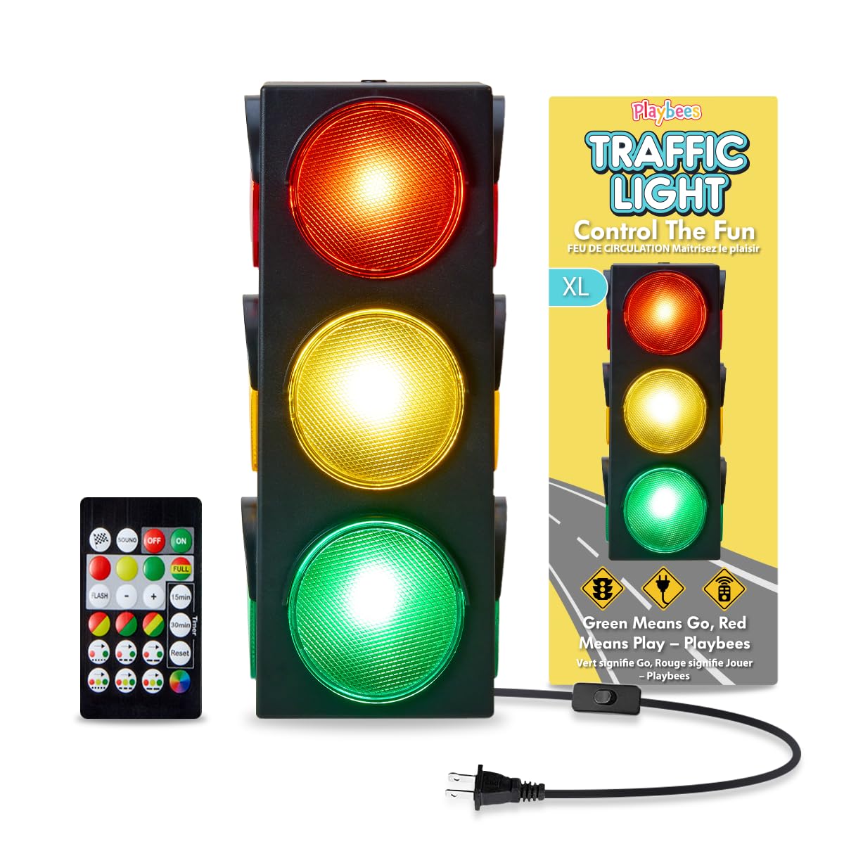Playbees Traffic Light Lamp stop-light decor suitable for events.