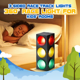Playbees Traffic Light Lamp USB-powered for easy setup and placement.