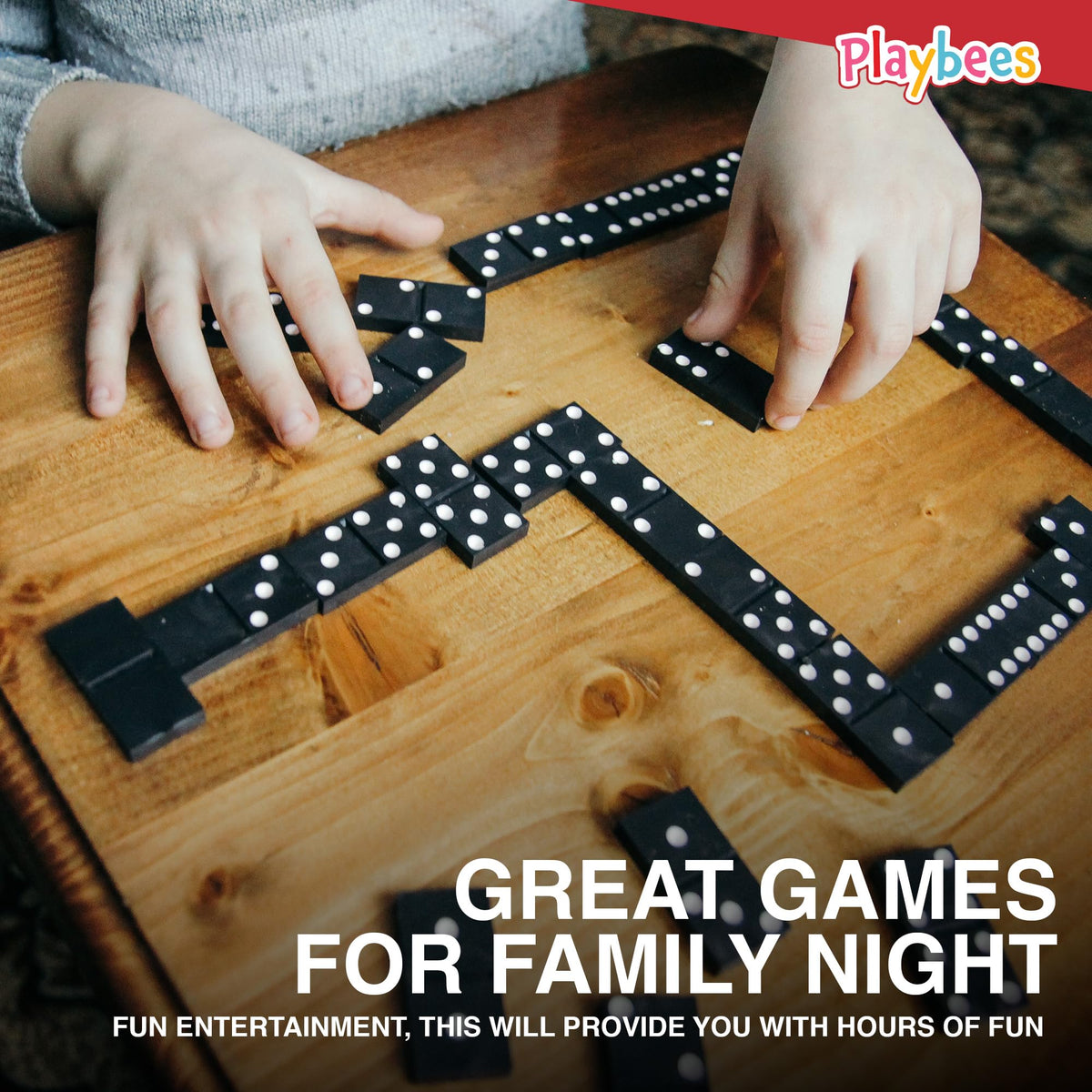 Playbees travel-friendly wood case keeps tiles safe during on-the-go games.