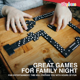Playbees travel-friendly wood case keeps tiles safe during on-the-go games.