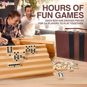 Travel-ready Playbees dominoes case packed for on-the-go play