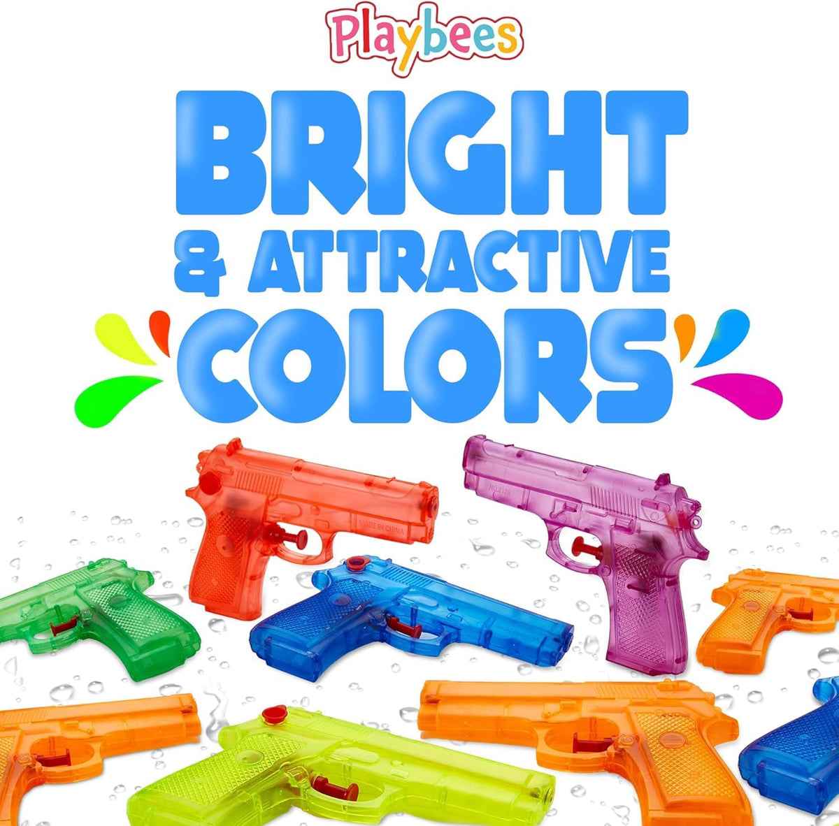 Playbees Water Blaster party favors bright colors at birthday