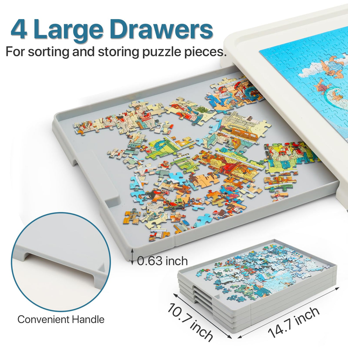 Playboda puzzle board cleans quickly with damp cloth after sessions.