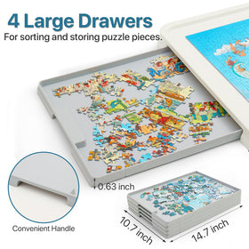 Playboda puzzle board cleans quickly with damp cloth after sessions.