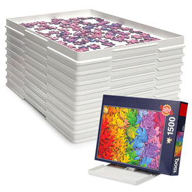Playboda puzzle trays 11x9 front view showing generous sorting space for pieces