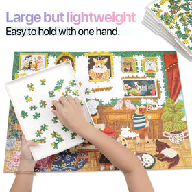 Playboda puzzle trays ergonomic grip eases lifting during sorting