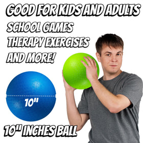 PlayBolt yellow 10-inch kickball close-up showing sturdy PVC construction