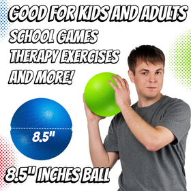 PlayBolt 8.5-inch red playground ball for dodgeball and four-square at school.