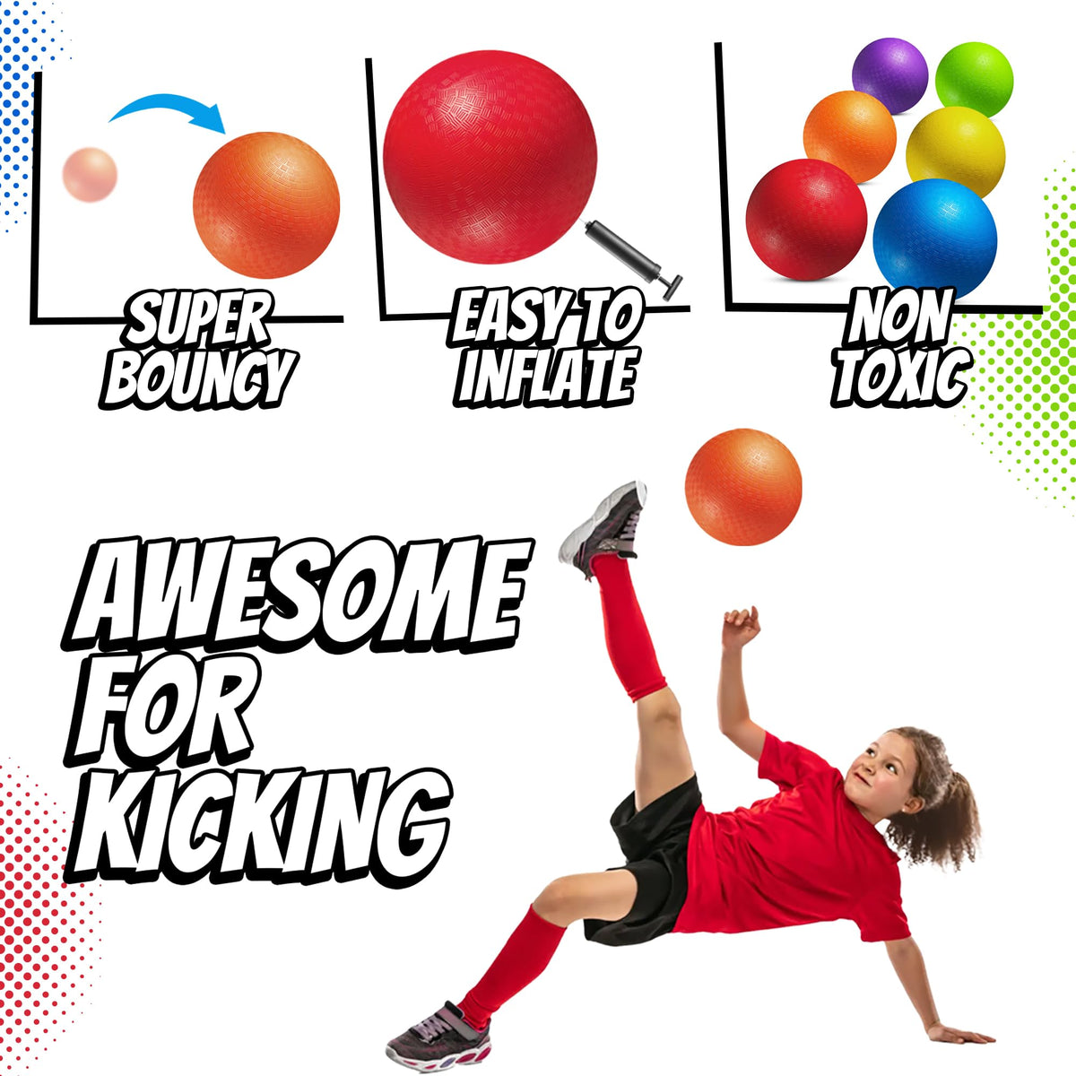 PlayBolt 8.5-inch yellow playground ball for recess and group play.