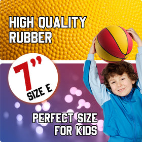 Compact basketball compatible with arcade-style games.