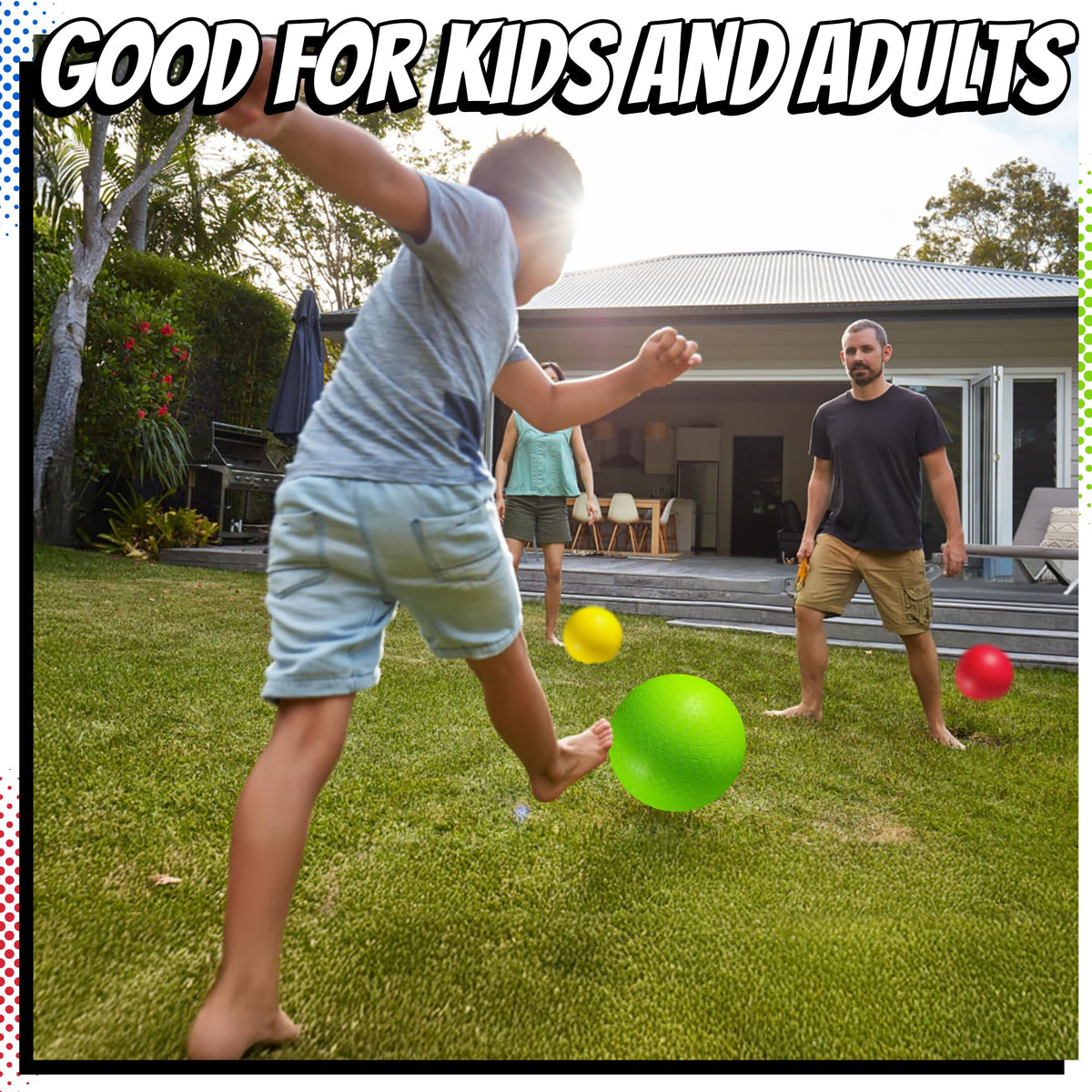 PlayBolt hand pump included with kickball for quick inflation and setup