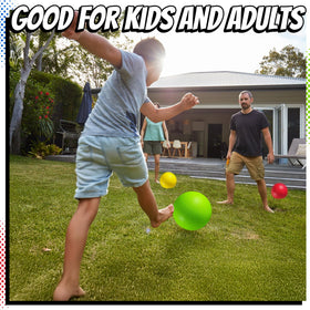 PlayBolt hand pump included with kickball for quick inflation and setup