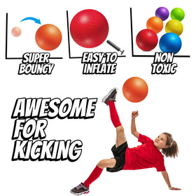 PlayBolt 10-inch kickball ready for indoor and outdoor use in classrooms or backyards
