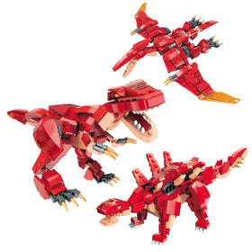 PLAYBRIX STEM Creator 3-in-1 dinosaur set, 287 pieces, ideal for hands-on learning.