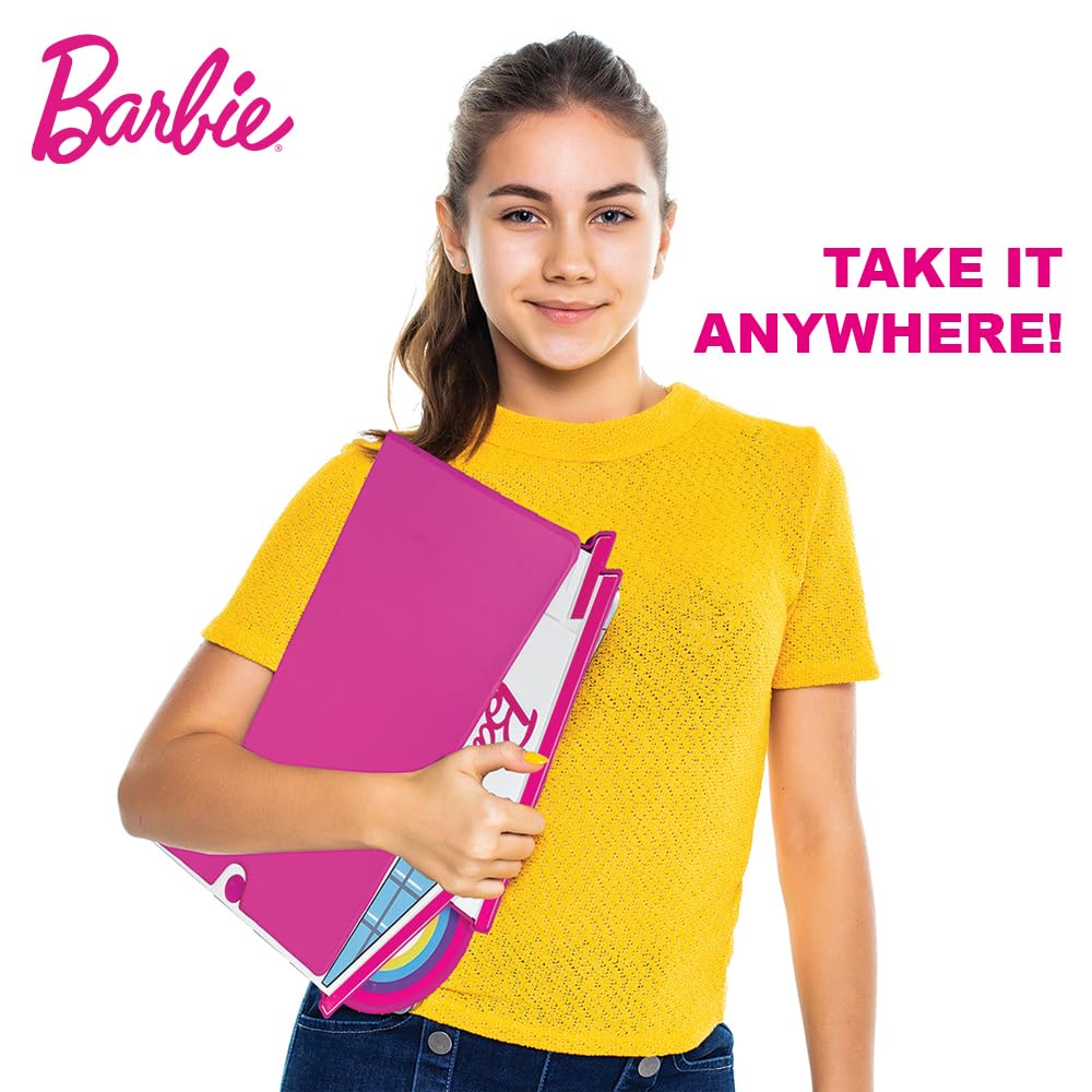 Playful Minds Barbie Dreamhouse LED Drawing Pad eraser cloth helps tidy up between sketches
