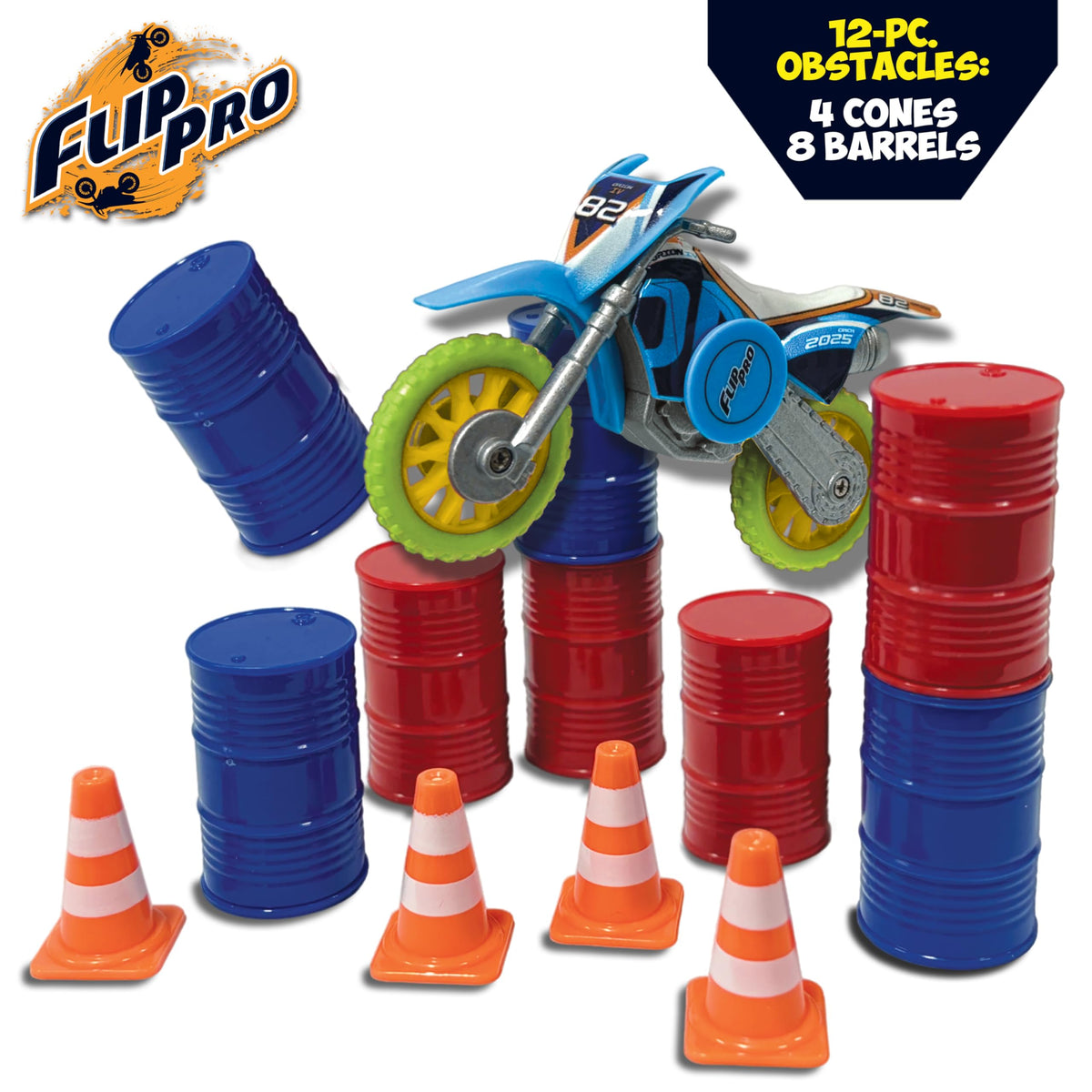 Playful Minds eight barrels for varied jump lines and layouts