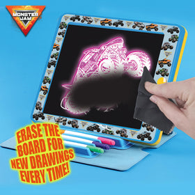 Playful Minds Monster Jam Glow Pad tracing backgrounds for guided art and storytelling