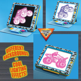 Playful Minds Monster Jam Glow Pad LED effects inspire attention during crafts