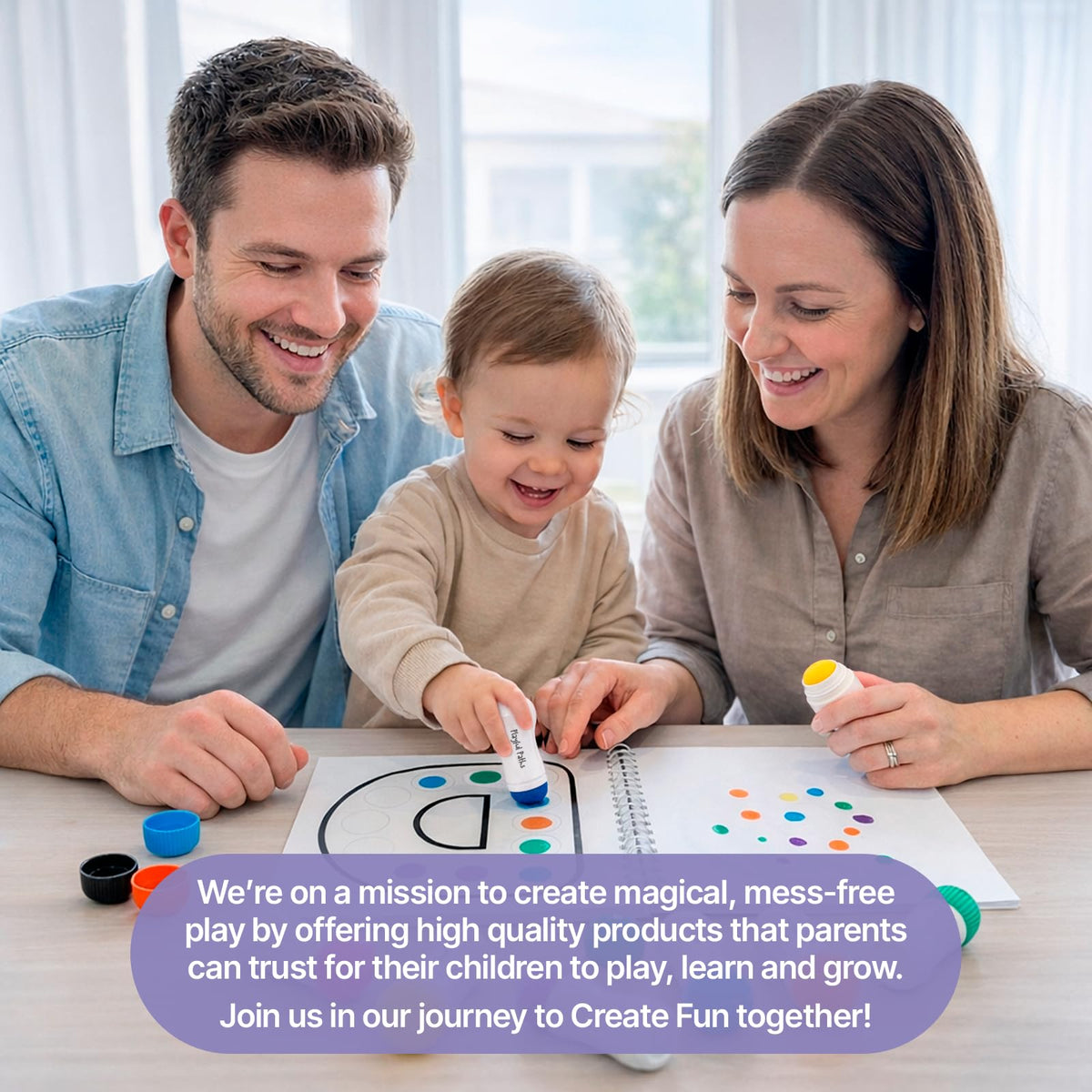 Playful Paths toddler-friendly ergonomic design promotes comfortable art time.