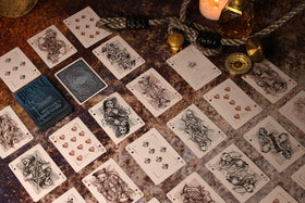 Neptune's Graveyard card spread by PLAYING CARD DECKS.COM showcases vivid artwork and smooth feel.