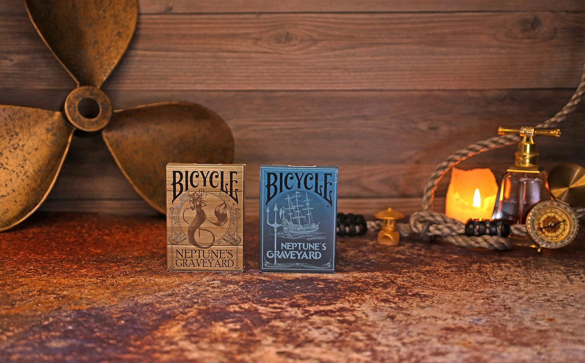In-hand action with Neptune's Graveyard cards from PLAYING CARD DECKS.COM feels premium.