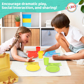 Playkidiz napkins and utensils with safe design for kids during meals.