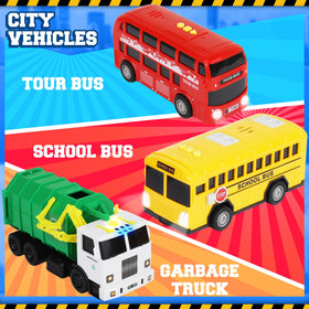 Playkidiz tour bus inviting kids to imagine city adventures
