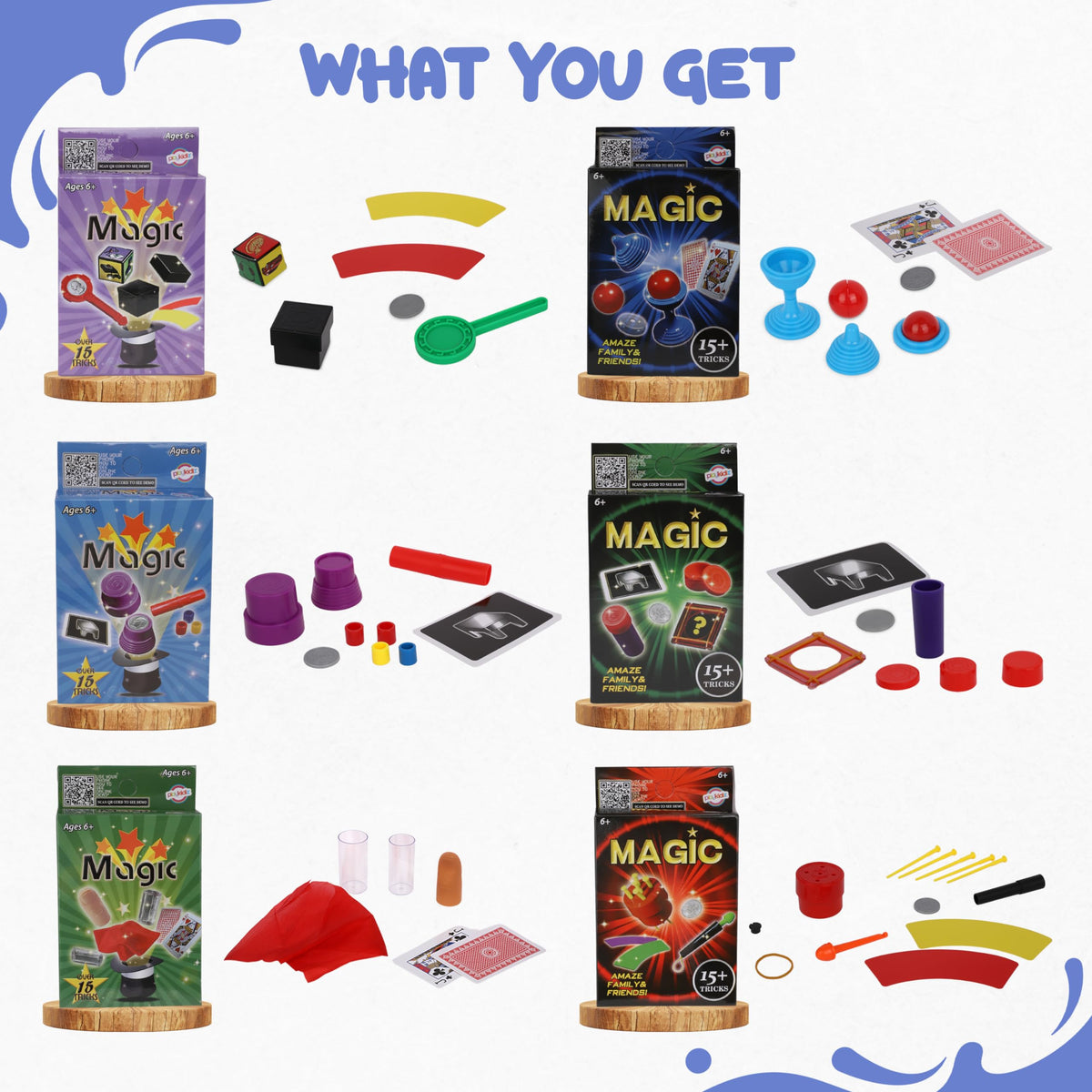 Playkidz easy-learn-tricks with props encourages confident kid performances.