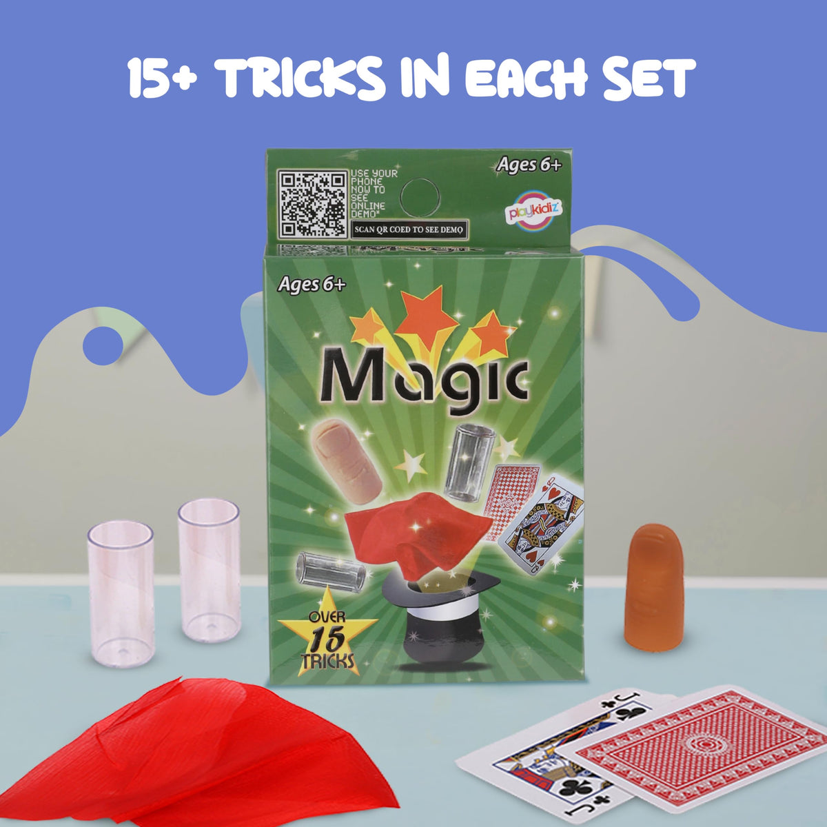 Playkidz kid-performs-tricks inspires imaginative pretend-play and confidence.