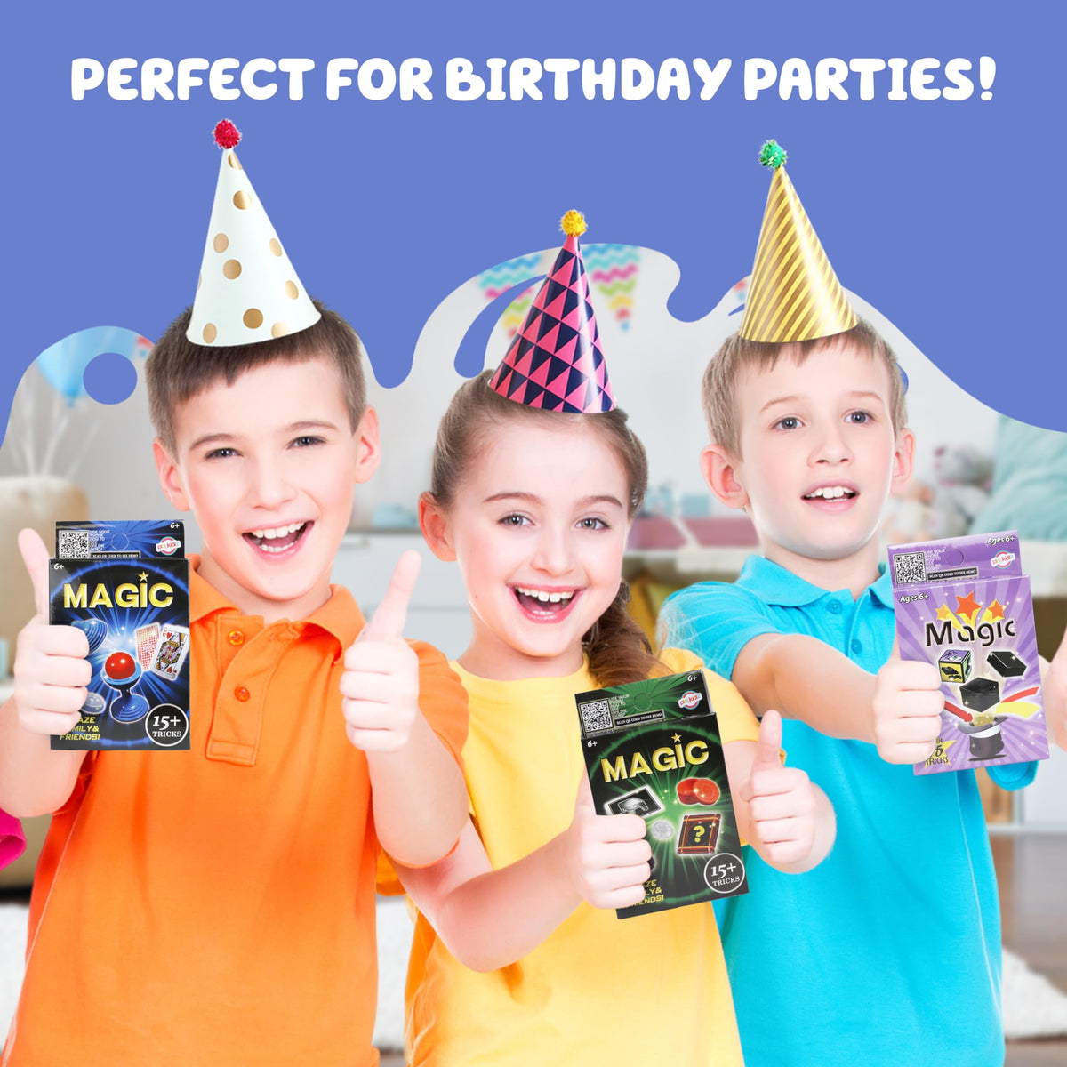 Playkidz portable-magic-kit keeps tricks ready for birthdays and family gatherings.