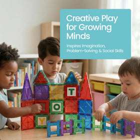 Playmags gates triangles and rectangles support tall, sturdy structures