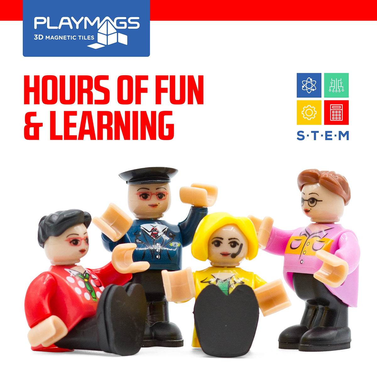Playmags magnets encourage hands on learning with tiles and creative arrangement
