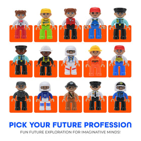 Non-toxic BPA-free materials with magnets encased in soles of a Playmags figure for safety.