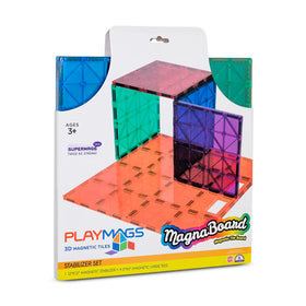 Playmags stabilizer set provides a strong base for tower builds