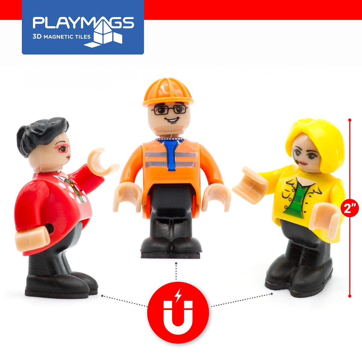 Playmags STEM toy packaging emphasizes neat storage and gift ready presentation