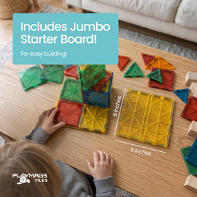 Playmags toddler-friendly-handling demonstrates easy grip and quick reassembly.