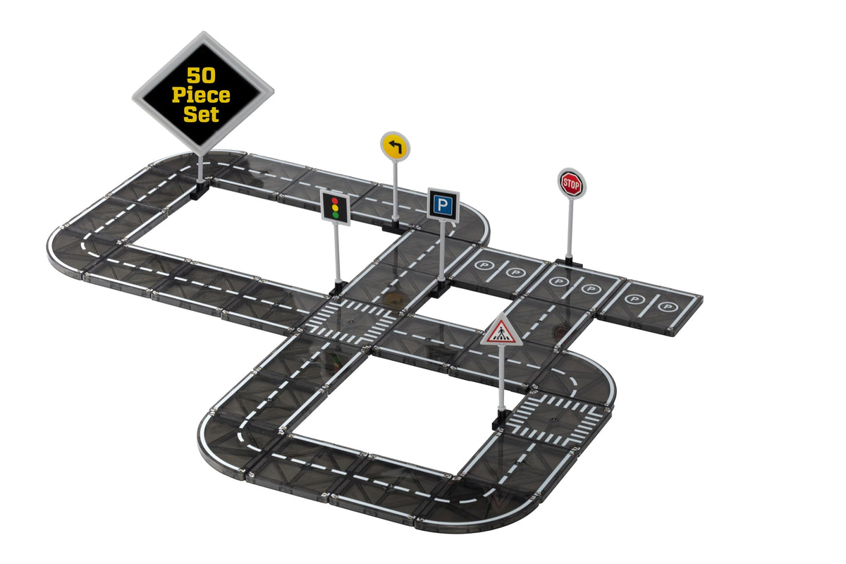 Playmags traffic lights to teach sequencing and safety in play